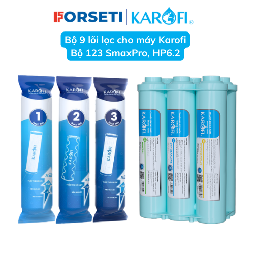 Bộ Lõi Lọc Nước Karofi 123 Và Cụm Hiệu Suất Cao Hp6.2 Dành Cho Máy Kaq - U05, Kaq - U95, S - S038, ... - Hàng Chính Hãng - Hp6.2 - Smp