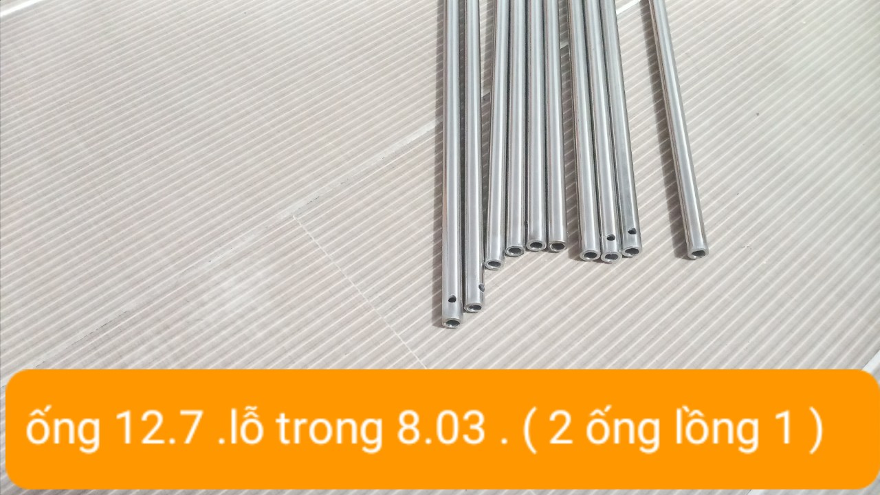 ỐNG 12.7 INOX . LỖ TRONG 8.03