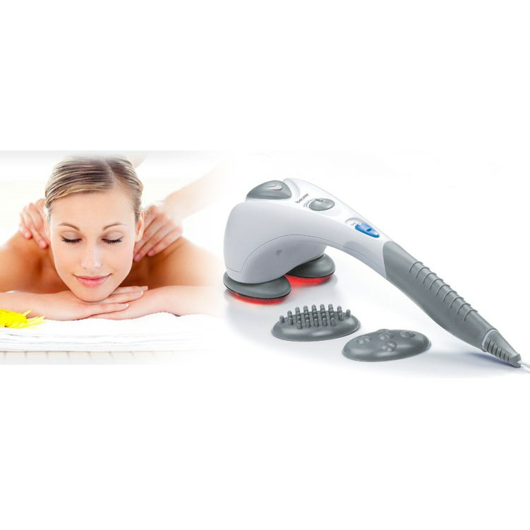 Máy Massage Cầm Tay Beurer MG80, Thiết Kế Có 2 Đầu Massage, Có Đèn Hồng Ngoại, Dễ Dàng Điều Chỉnh Tốc Độ Và Cường Độ, Đánh Bay Mọi Mệt Nhọc, Tạo Cảm Giác Thư Thái, Nhập Đức, Bảo Hành 12 Tháng