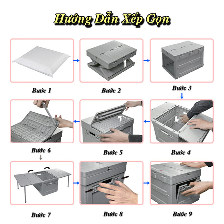 Thùng Đựng Đồ Gấp Gọn Đa Chức Năng Folding Camping Storage Box - Home and Garden