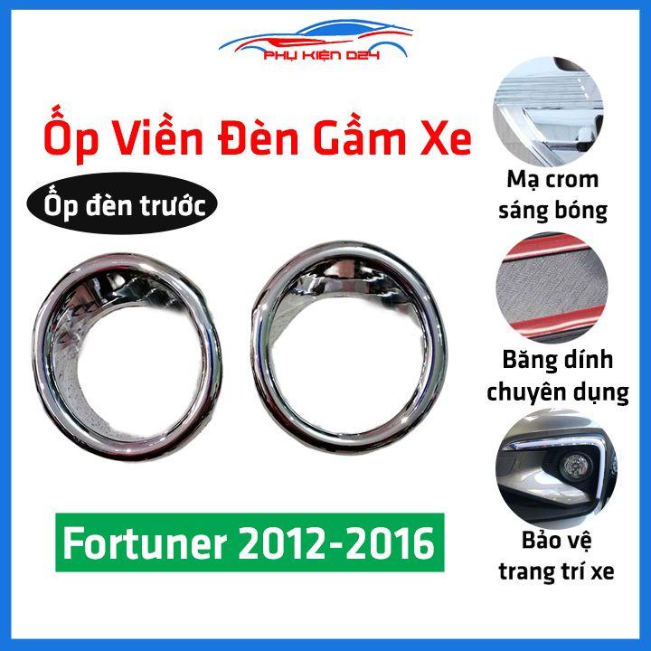 Ốp viền đèn gầm trước Fortuner 2008-2009-2010-2011, 2012-2013-2014-2015-2016, 2017-2018-2019-2020-2021 mạ Crom