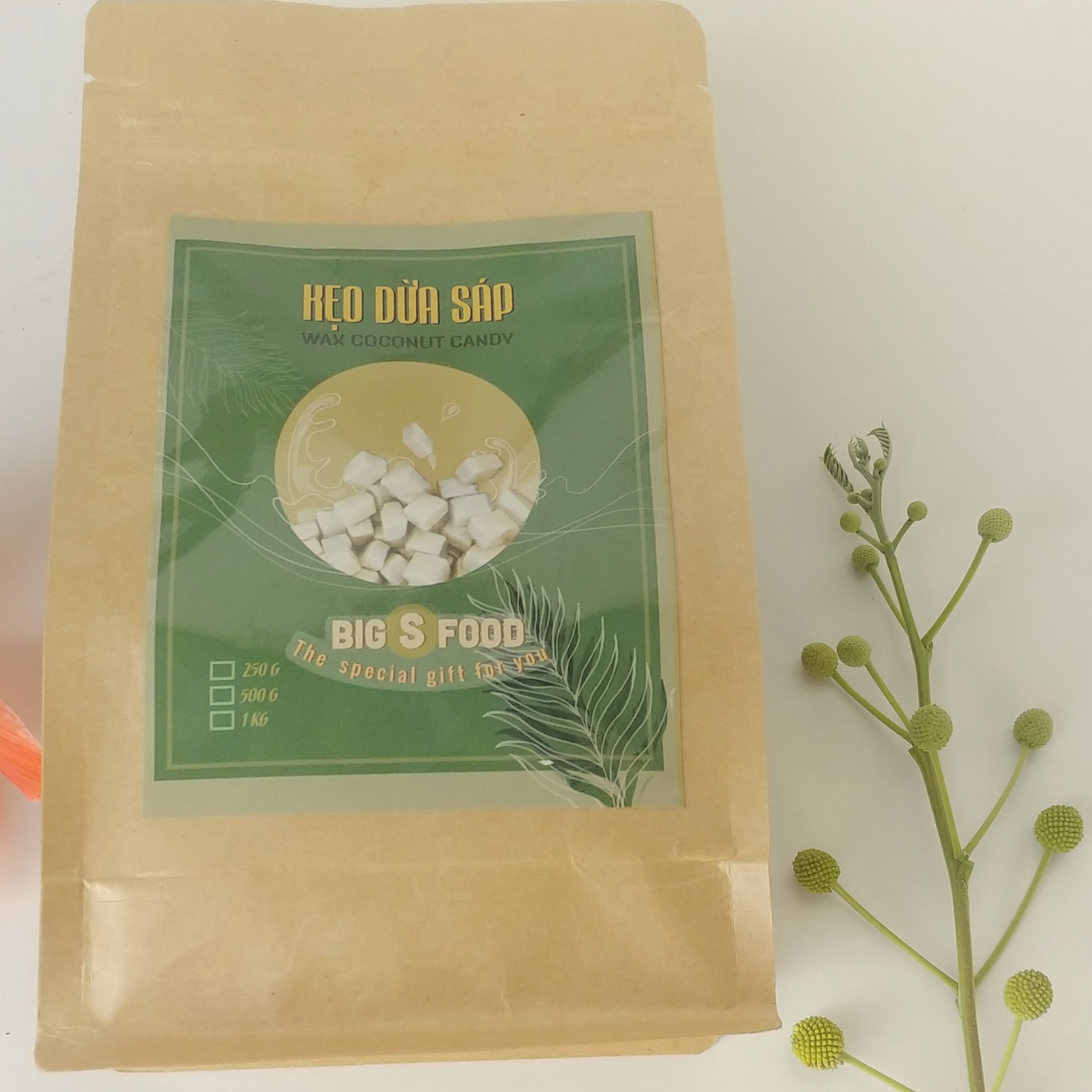 Kẹo Dừa Sáp 250 gram/túi - Đặc Sản Trà Vinh