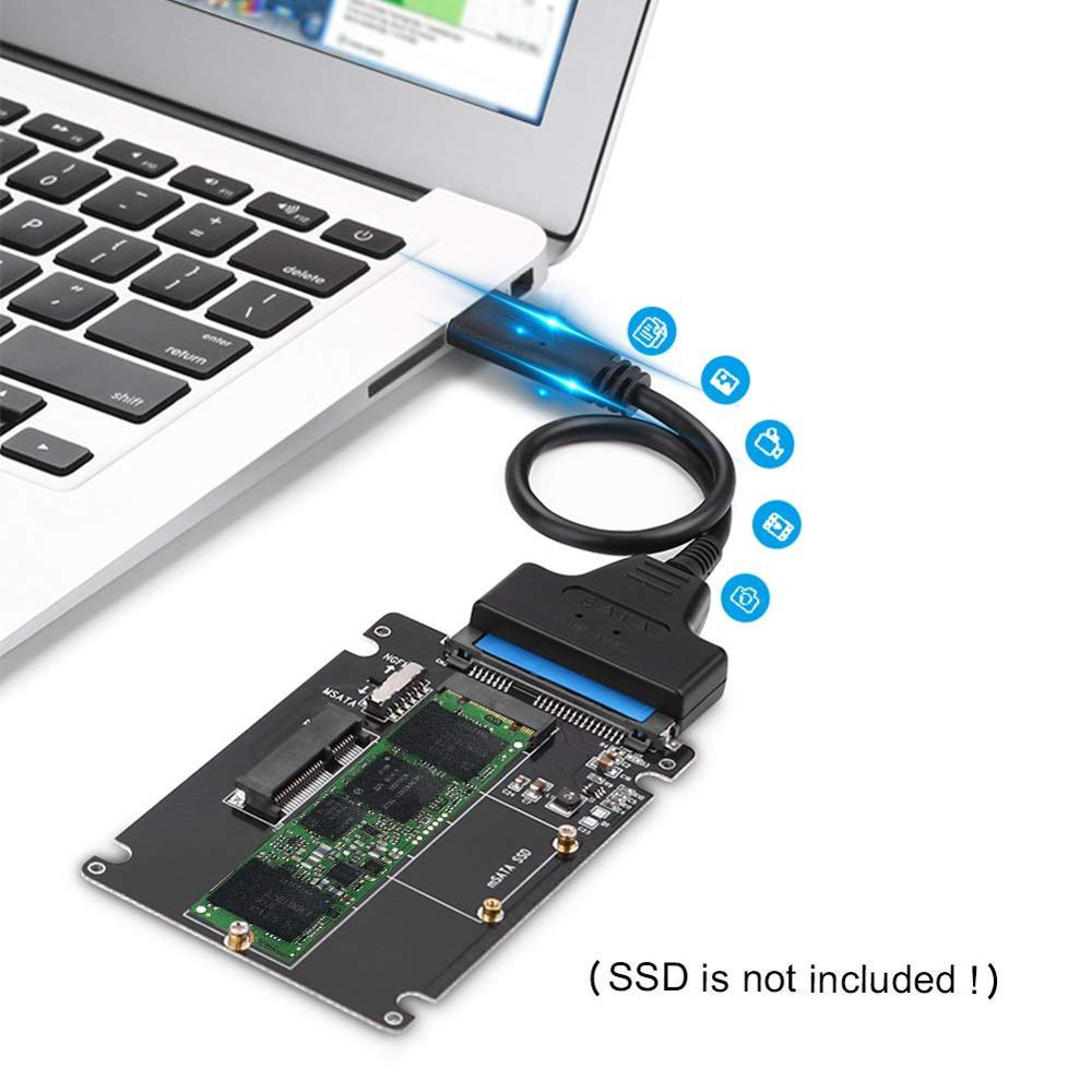 Bộ chuyển đổi Onelesy M.2 NGFF sang SATA Bộ chuyển đổi MSATA sang USB SATA 3.0 Bên ngoài 2 trong 1 mSATA m.2 NGFF sang SATA USB Adapter Riser Card