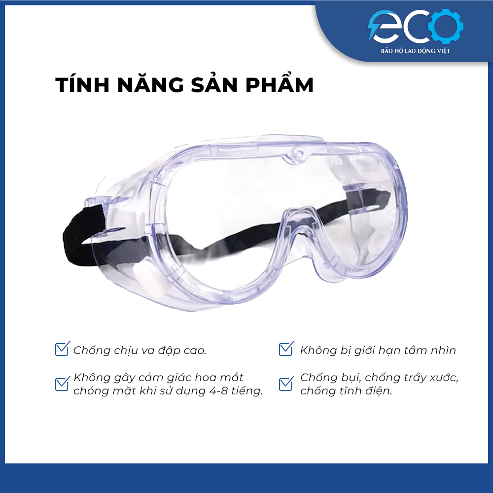 Kính bảo hộ lao động 3M cao cấp Mỹ 11621AF chống bụi, chống hóa chất, chống sương mờ, kính phun thuốc trừ sâu