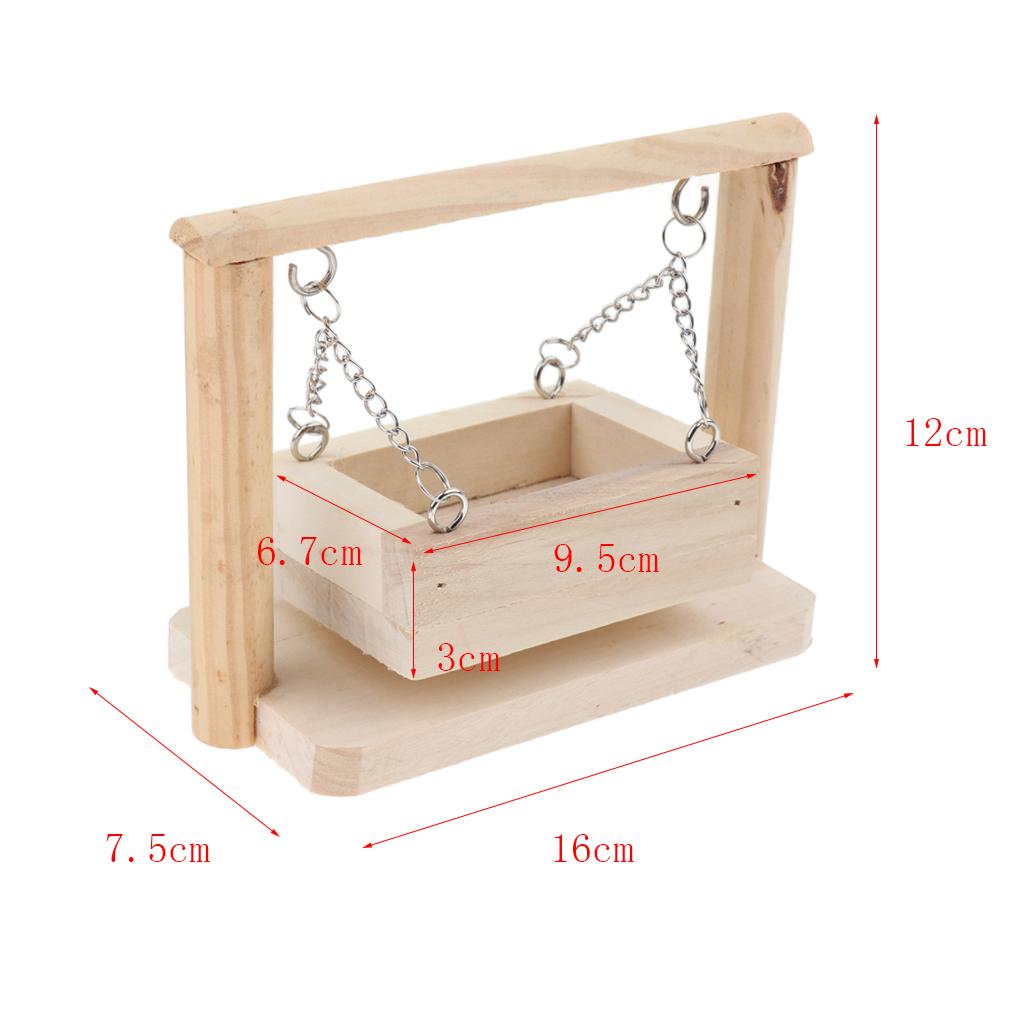 Wooden Small Animal Hamster Ferret Rat Hammock Cage Hanging Basket Nest