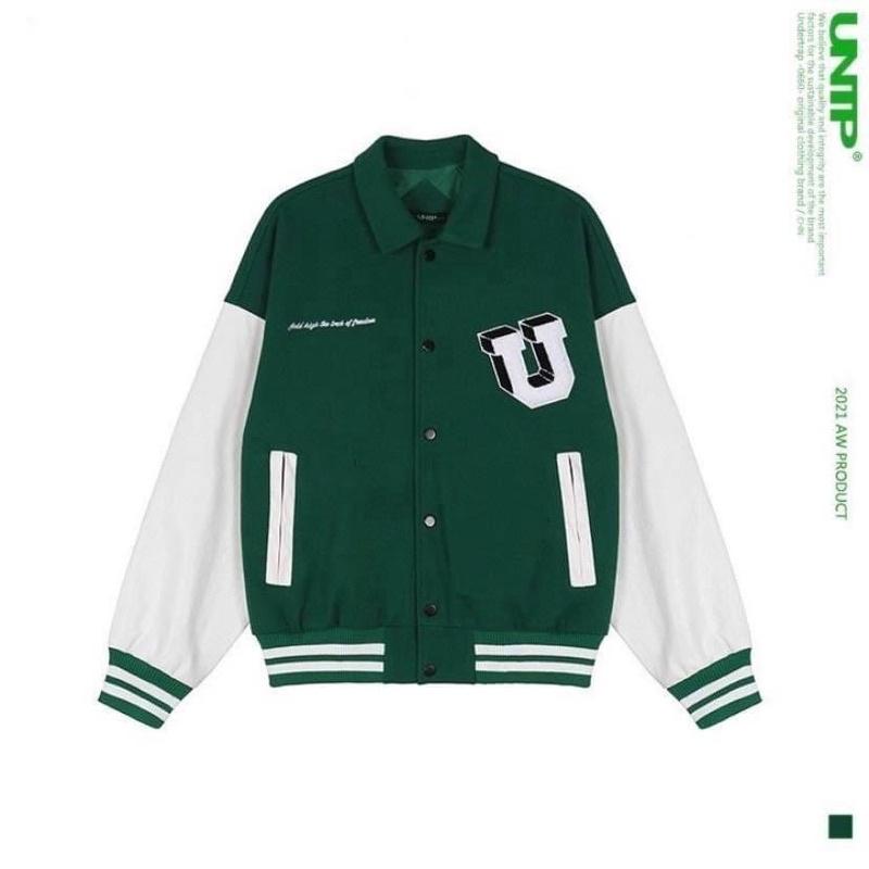 ÁO VARSITY JACKET BOMBER UNDERTRAP - Áo Nỉ Bomber Cotton Siêu Rẻ Phù Hợp Nam Nữ có ảnh thật