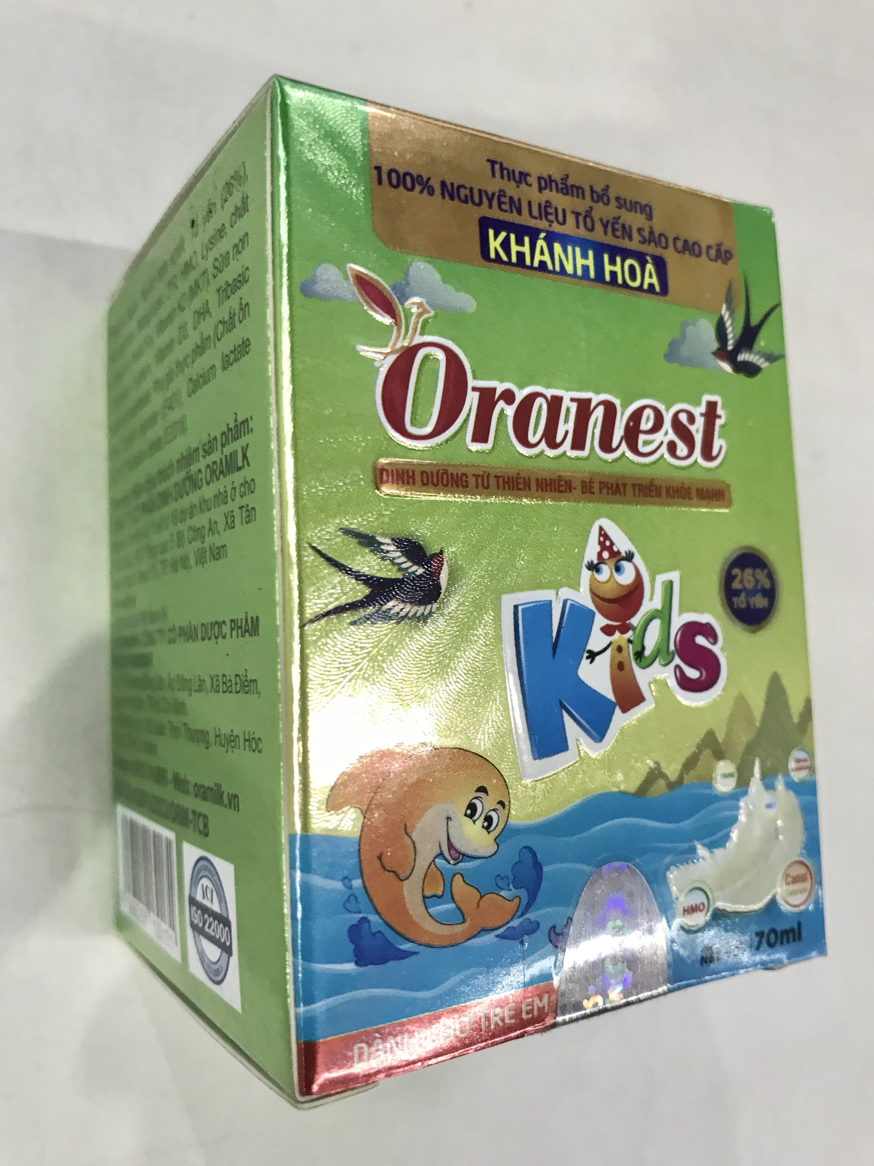 Lọ yến cho Bé Oranest Kids 70ml - Dinh dưỡng từ thiên nhiên, Bé phát triển khoẻ mạnh - 26% tổ yến & sữa non colostrum