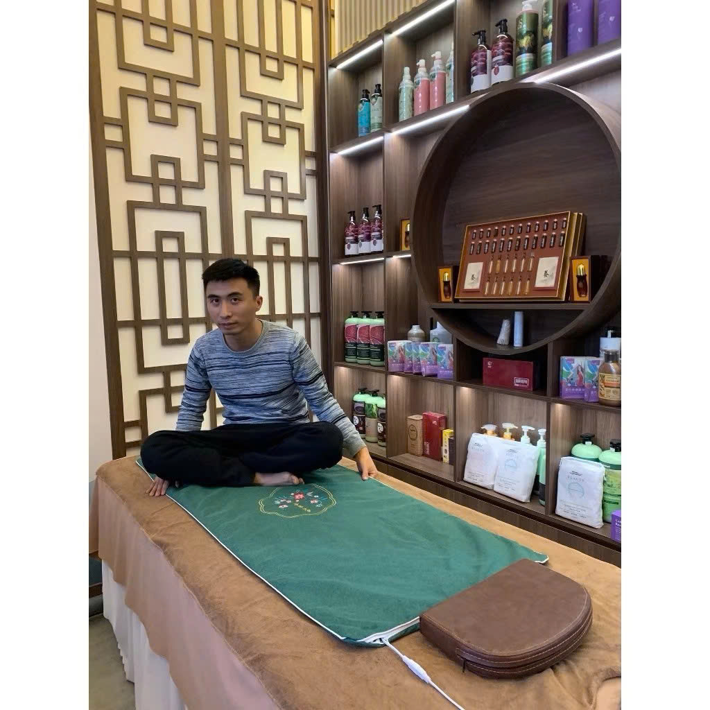 Thảm ngải cứu đông y sưởi ấm, hỗ trợ điều trị đau mỏi vai gáy xương khớp, Đệm sưởi điện ngải cứu đông y - Hàng chính hãng