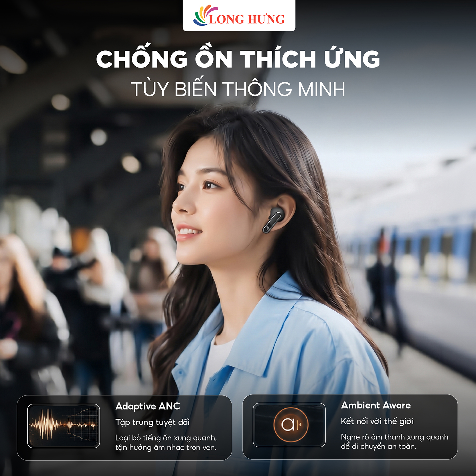 Tai nghe Bluetooth True Wireless JBL Live Beam 3 - Hàng chính hãng