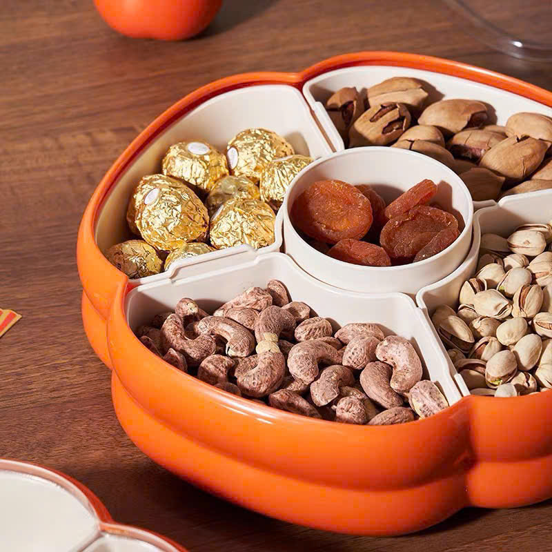 Khay Đựng Mứt Tết 5 Ngăn Hình Quả Hồng – Khay Bánh Kẹo, Hạt, Trái Cây, Mang Ý Nghĩa No Đủ – Trang Trí Tết Sang Đẹp - HÀNG CHÍNH HÃNG MINIIN