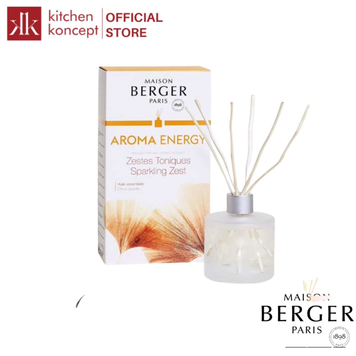 Maison Berger - Lọ tinh dầu khuếch tán hương 180ml Aroma Dream/ Aroma D-Stress/ Aroma Energy