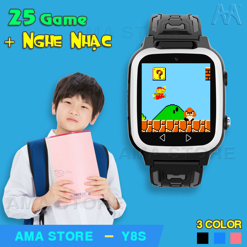 Đồng hồ Thông minh 25 GAME Y8S gắn thẻ nhớ 32G Nghe nhạc Lắp Sim gọi Điện thoại không cần App Quản lý Hàng nhập khẩu