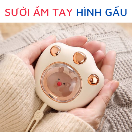 Máy sưởi ấm mini cầm tay hình chân mèo