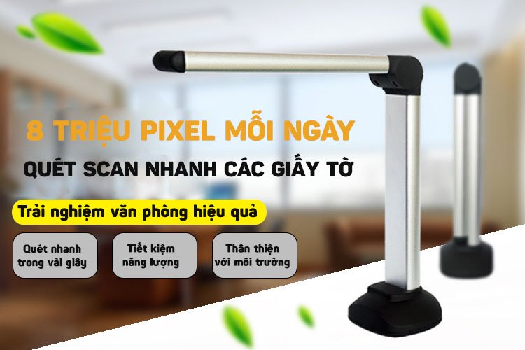 Máy scan văn bản giấy chuyển thành file Word, Excel, hỗ trợ tiếng Việt Aturos 8P