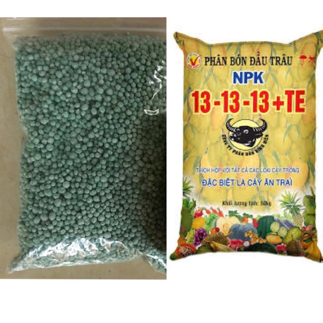 Phân bón NPK 13-13-13 +TE 500gr bón cho nhiều loại cây