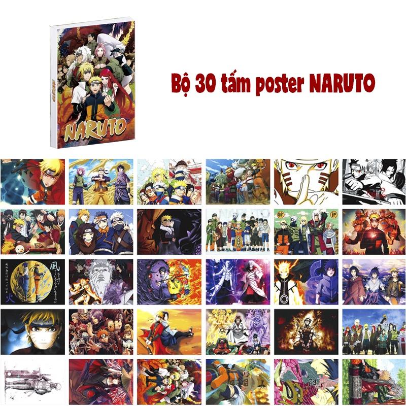 30 tấm Poster NARUTO Postcard, Ảnh Treo DánTường Decor Áp Phích (Kích thước 14 x 10 cm