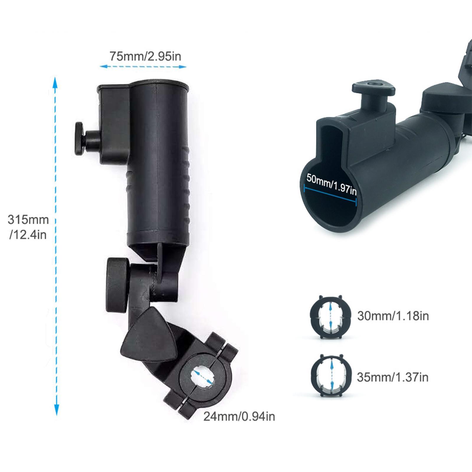 Golf Cart Umbrella Holder Clamp Mount, Umbrella Clip Mounting Durable Practical Easy to Install Golf Umbrella Holder Stand Clamp for Practice