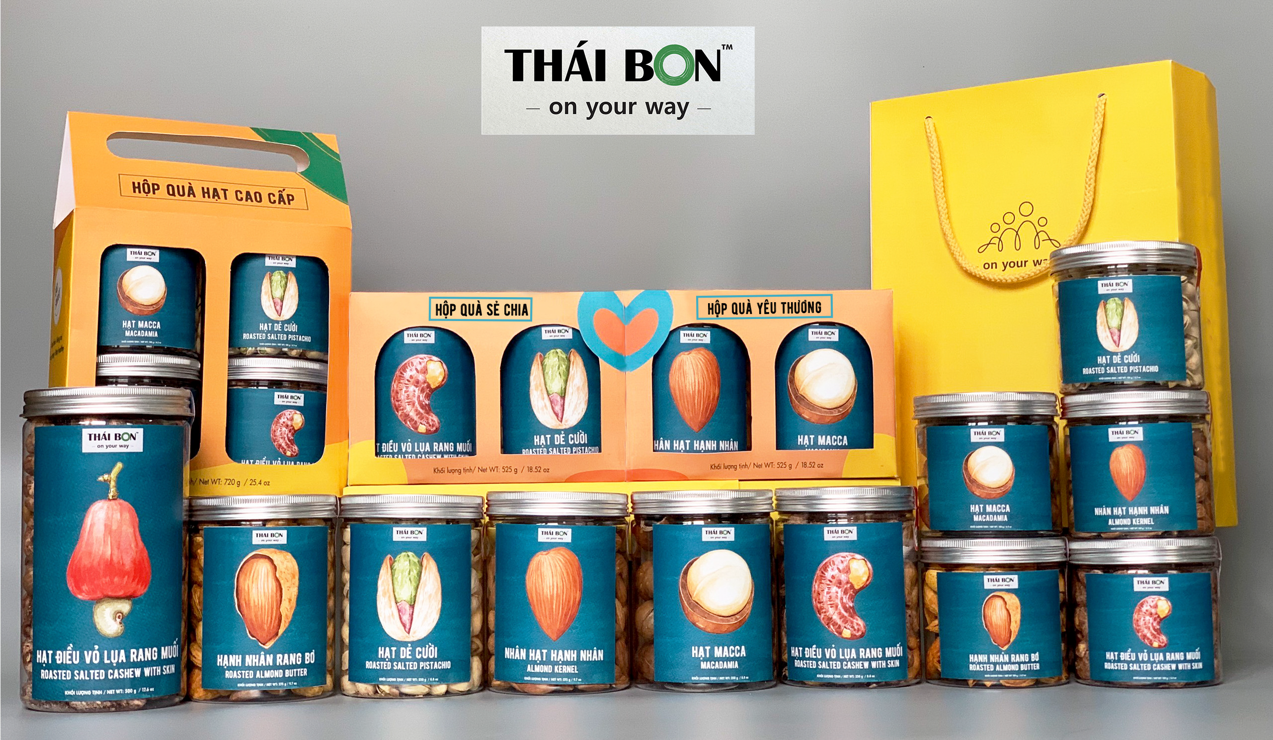 Hộp quà hạt cao cấp - Hạt dinh dưỡng Thái Bon