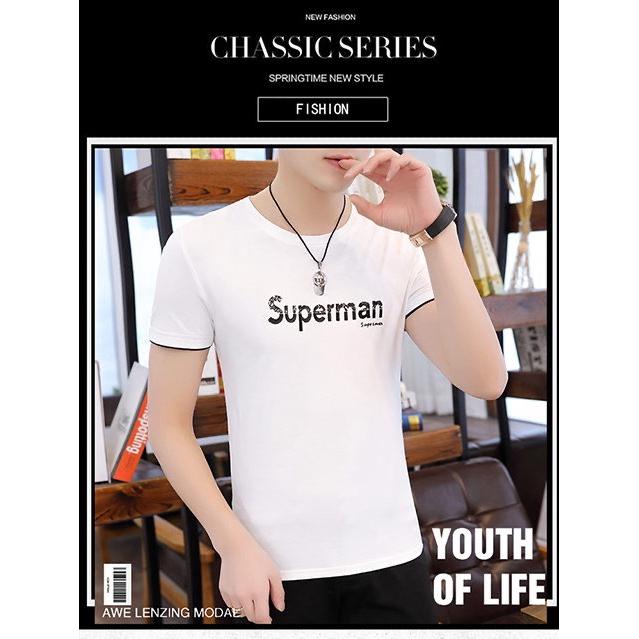 Mẫu áo thun nam tay ngắn áo phông cổ tròn 4 màu được yêu thích nhất superman 06