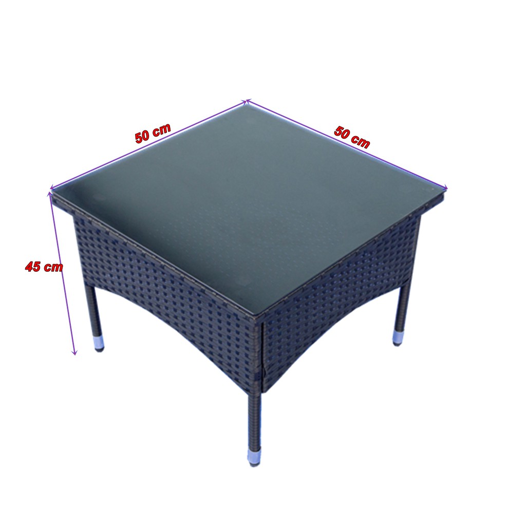 WEGO Bàn ban công / Bàn sân vườn / Bàn hồ bơi bằng mây nhựa // Outdoor Furniture Balcony Table Rattan furniture Side Table for Indoor-Outdoor