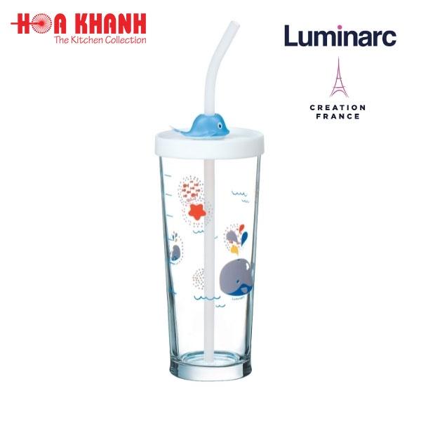 Ly Thủy Tinh Đổi Màu Có Nắp Luminarc Lille Scale Whale 425ml - P9886