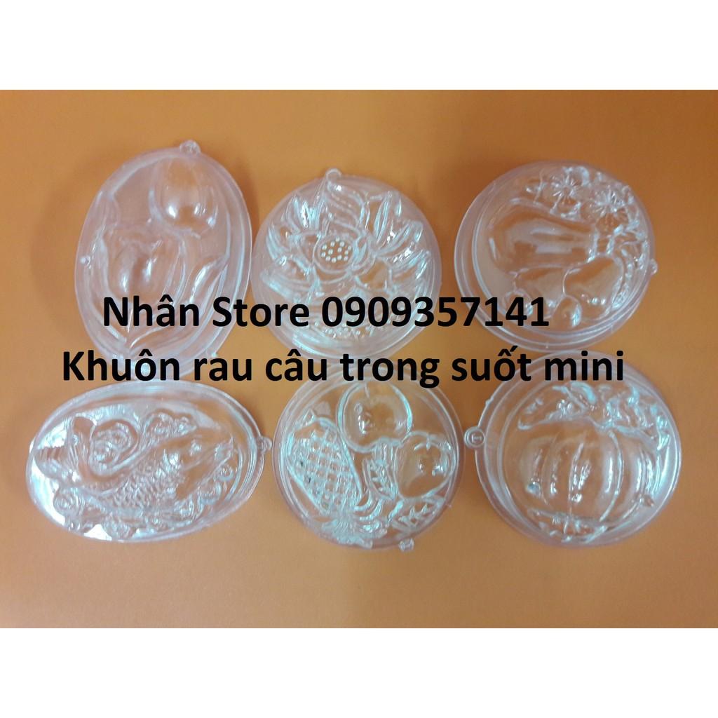 Set 10 Khuôn rau câu mini trong suốt(Ảnh thật)