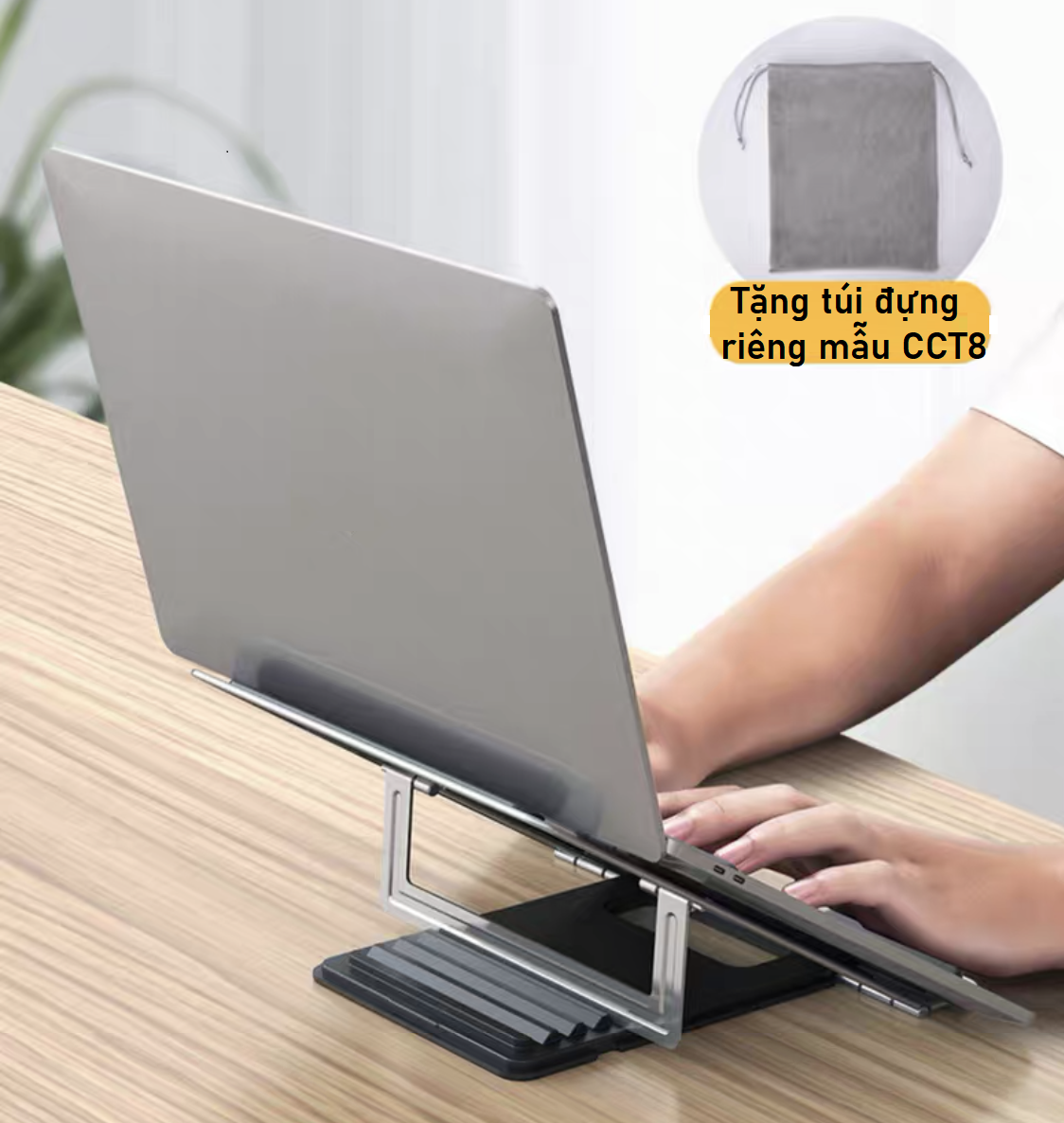 Giá đỡ laptop giá đỡ iPad hợp kim nhôm chống mỏi vai gáy kích thước lớn CCT8 Vu Studio - Hàng chính hãng