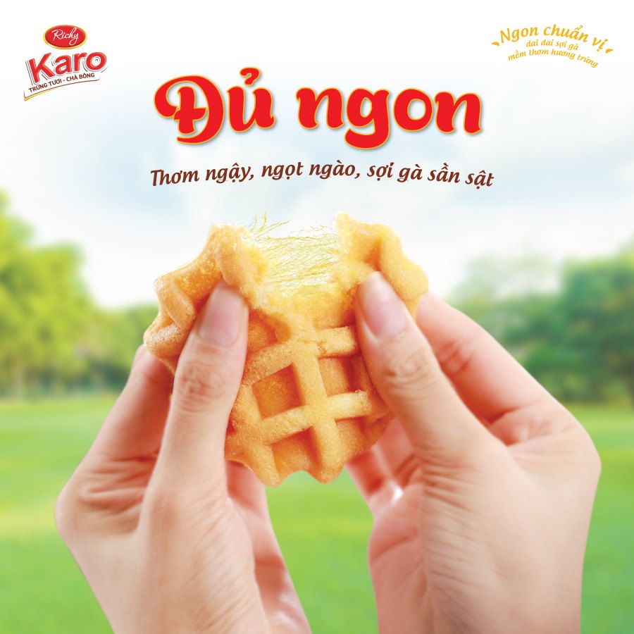 Thùng 48 chiếc Bánh trứng tươi chà bông Karo Richy