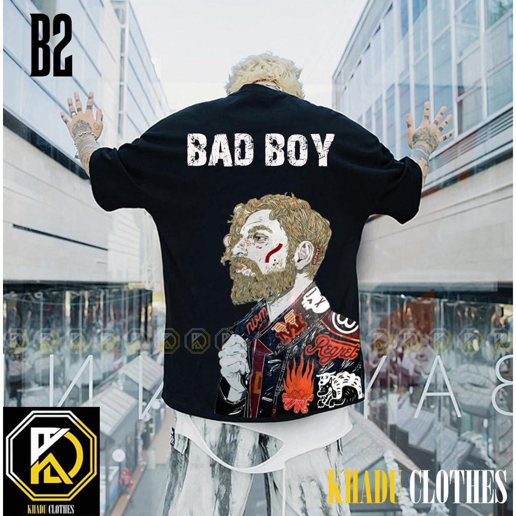 ÁO THUN UNISEX NAM NỮ (CÓ BIG SIZE) bad boy tay cầm cổ áo