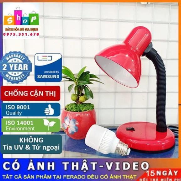 Đèn bàn học sinh CHỐNG CẬN THỊ màu đỏ màu xanh + TẶNG KÈM BÓNG