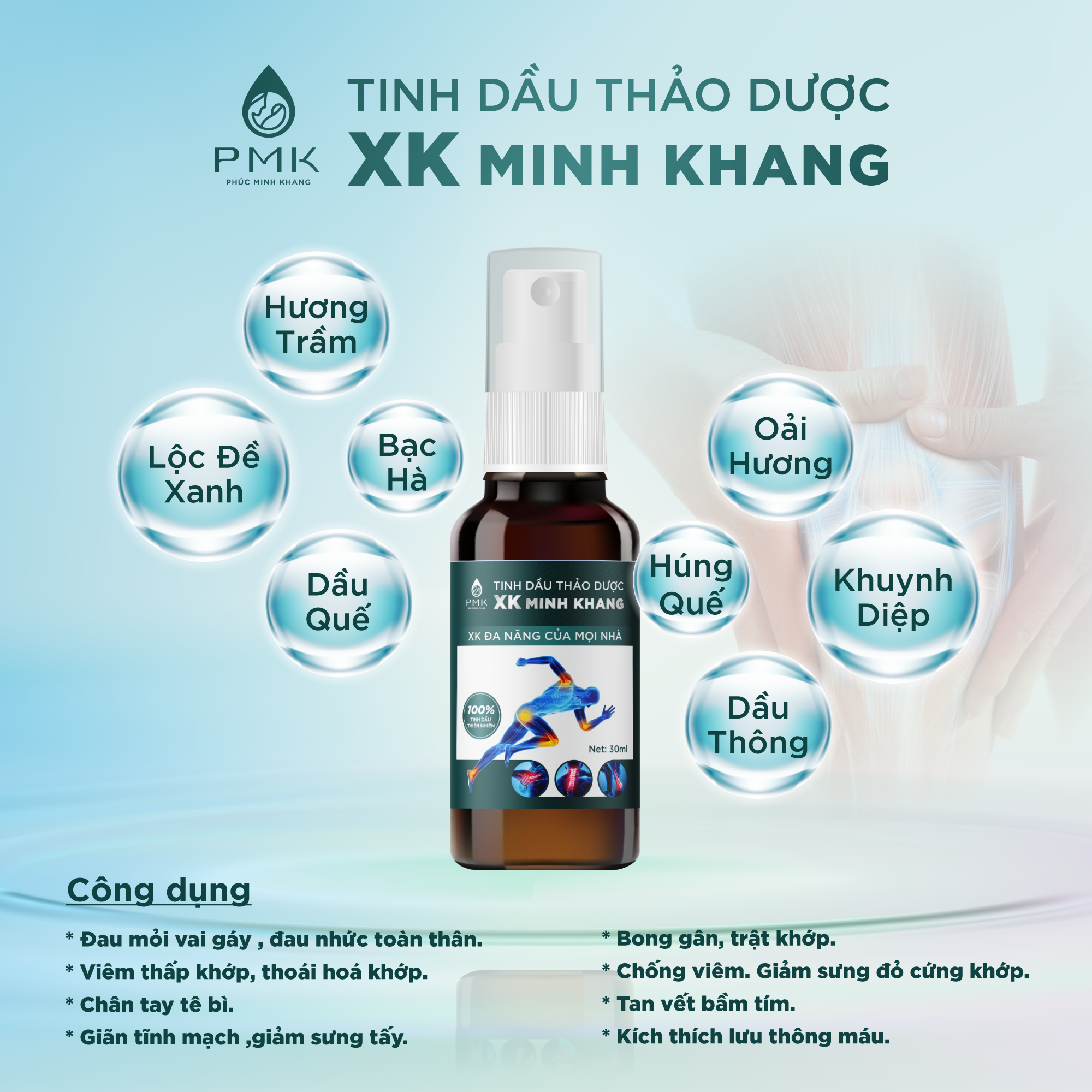 Tinh Dầu Thảo Dược Xương Khớp Minh Khang