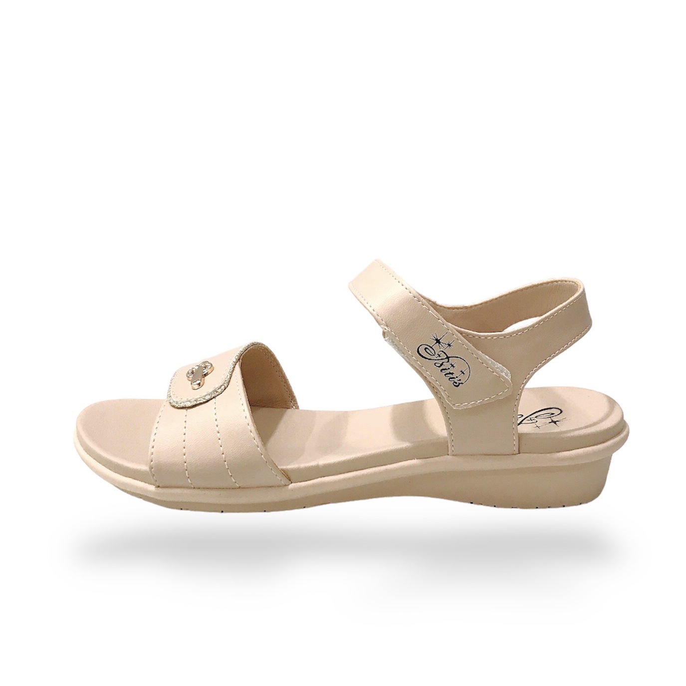 {3cm} Xăng Đan Nữ, Sandal Nữ Đẹp BRW000100KEM (size 35-39)