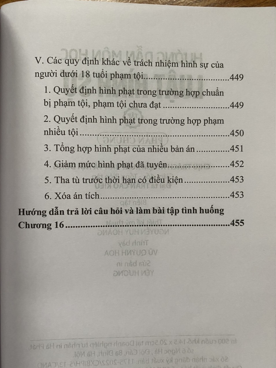 Hướng dẫn môn học Luật Hình Sự  -Tập 1 - Phần Chung