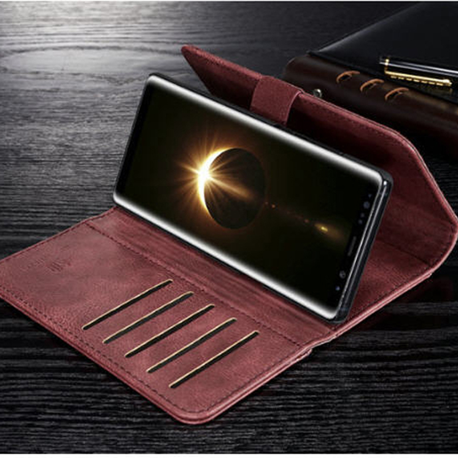 Bao da kiêm ví cầm tay cho Samsung S8 - Note10 - Note 10Plus