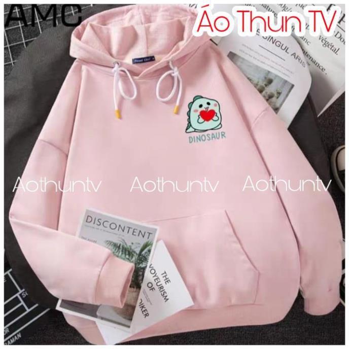 Áo hoodie khủng long trái tim chất nỉ bông dày siêu ấm, phù hợp đi chơi, mặc ở nhà. giá rẻ