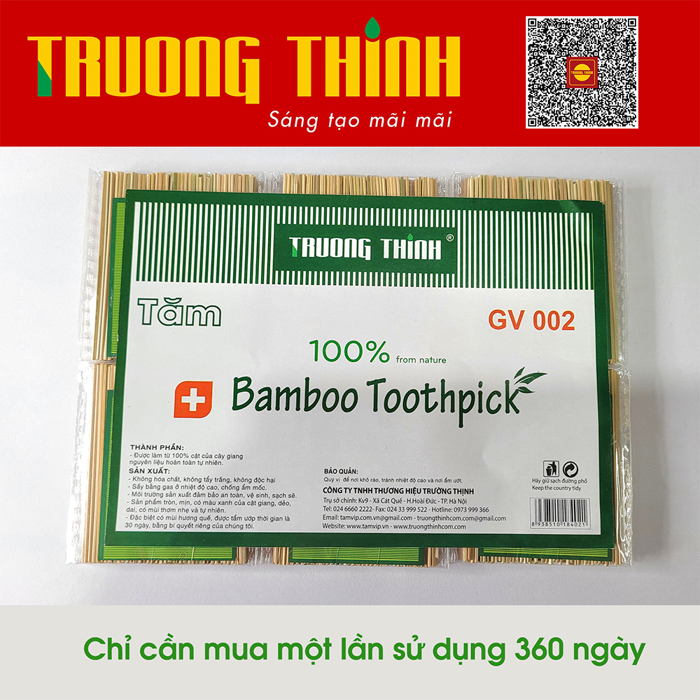 Tăm Xỉa Răng 555 Cật Cây Giang 100% Dẻo Dai Chất Lượng Tiết Kiệm  Gía Siêu Rẻ Thương Hiệu Trường Thịnh - Bịch 30 gói.