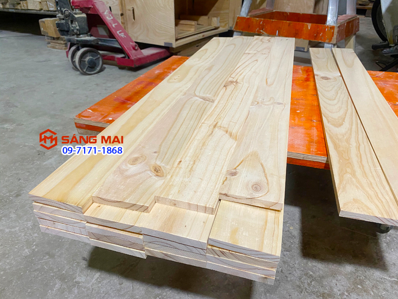 [MS123] Tấm gỗ thông dày 1,2cm x mặt rộng 10cm x dài 120cm + láng mịn 4 mặt