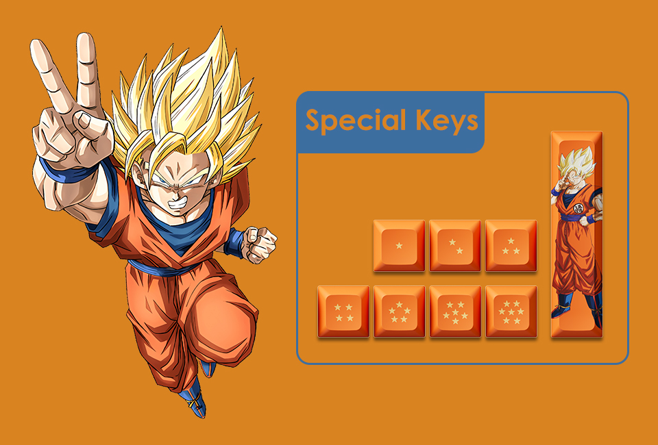 Bàn phím máy tính AKKO 5075B Plus Dragon Ball Super – Goku_Mới, hàng chính hãng