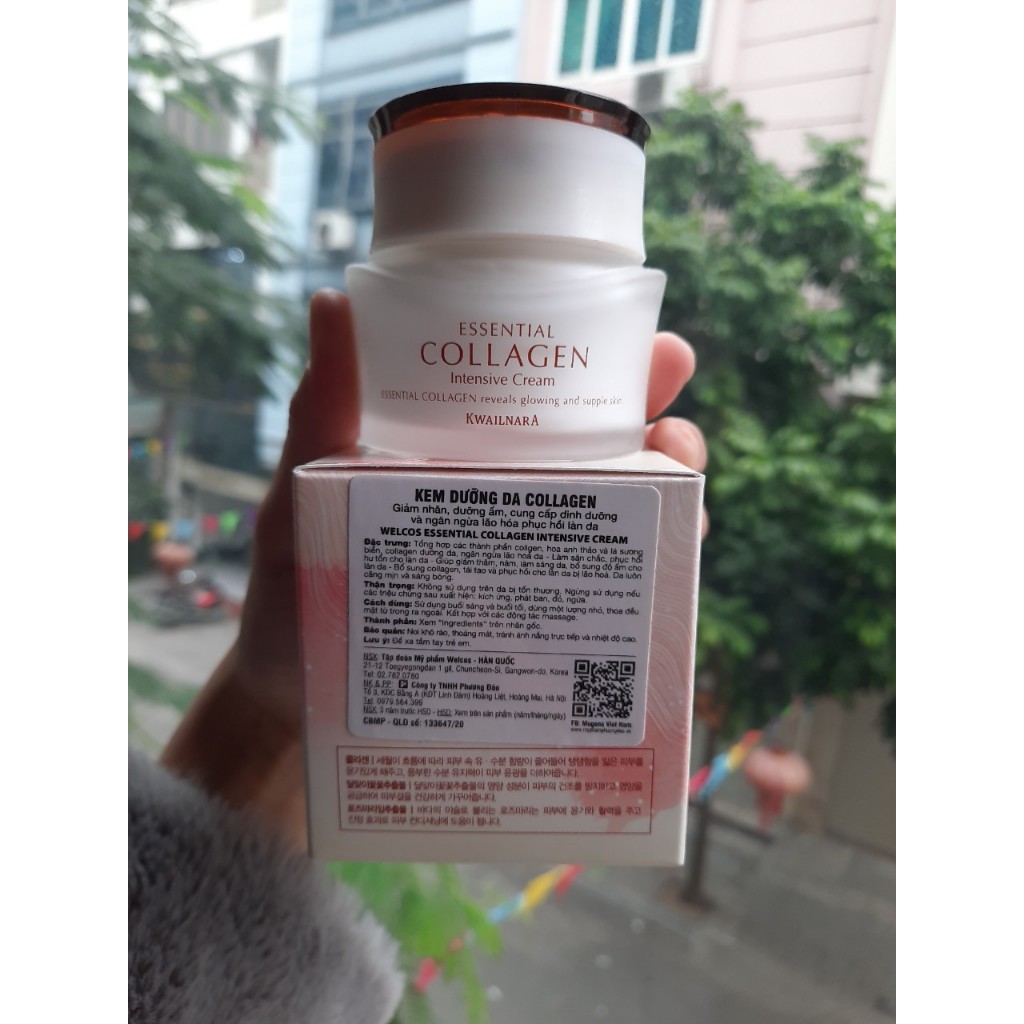 Kem dưỡng da Welcos Essential Collagen Intensive Cream tăng cường đàn hồi và chống lão hóa da 60g