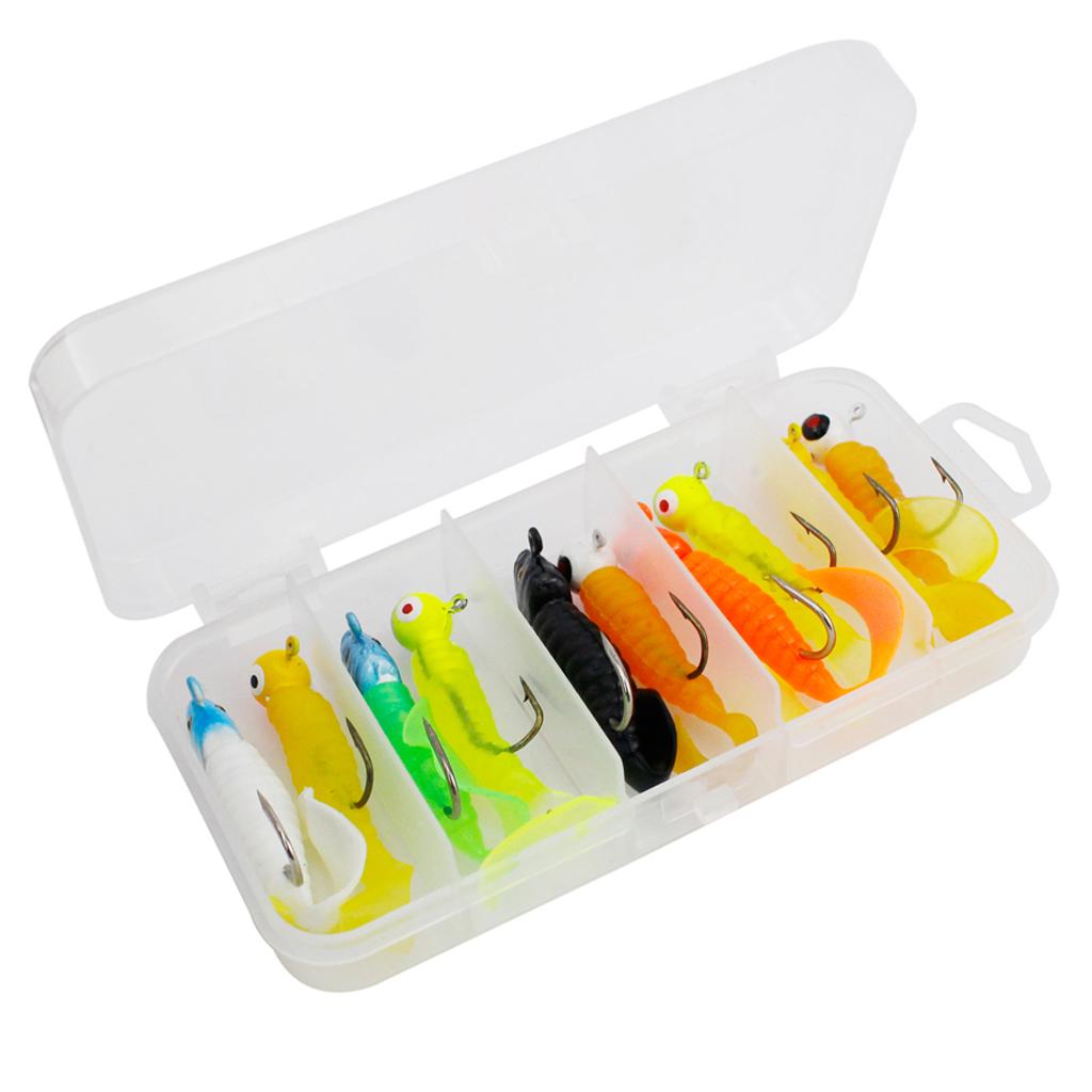 10x Worm Shaped Baits Soft Bait Fishing Lures Replacement Fishing Gears