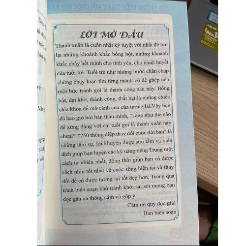 Sách - 250 Thông Điệp Thay Đổi Cuộc Đời Bạn (Song Ngữ Trung Việt)