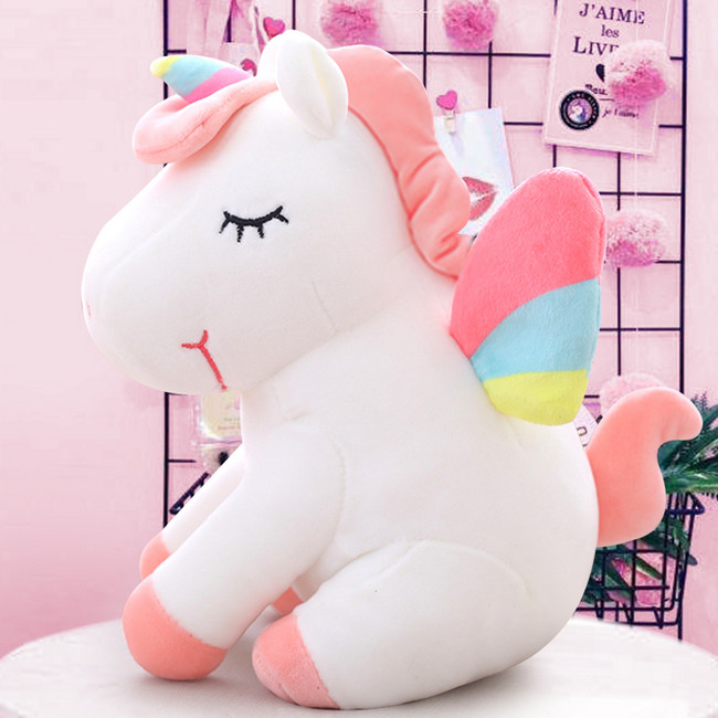 Gấu bông ngựa một sừng Unicorn 40cm TNB215 - Màu trắng