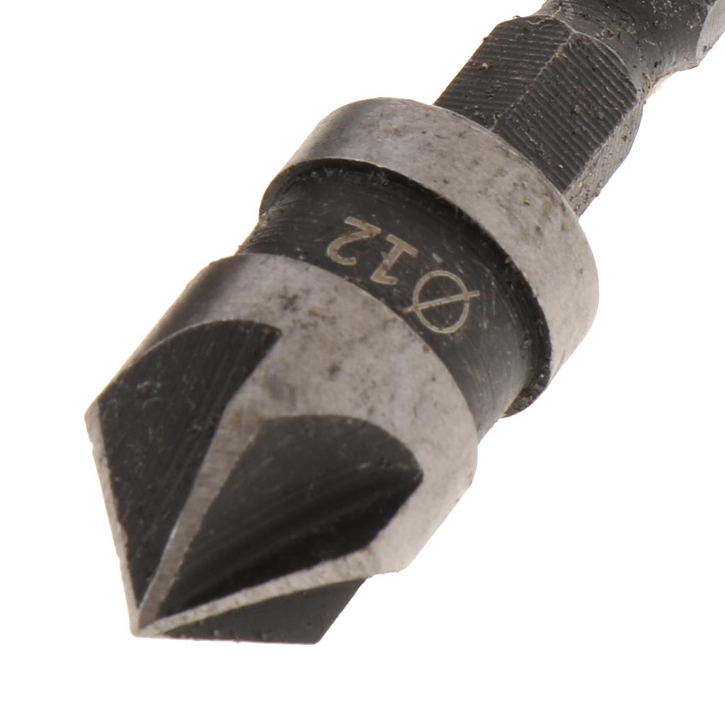 3Pcs 90 Degree Countersink Drill Bit, Deburring Metal Wood Drill Bit Set