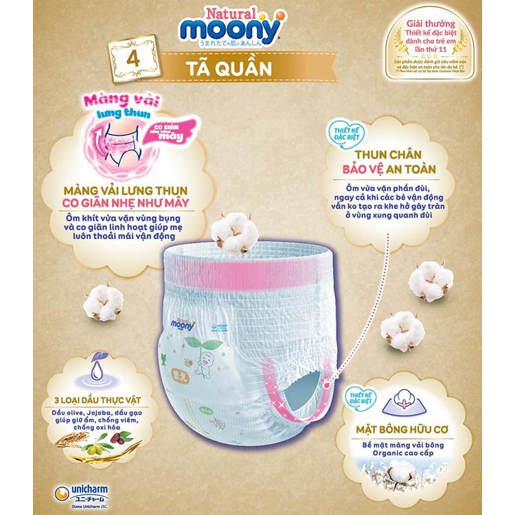 Bỉm - Tã quần Moony Natural cho bé từ 5 - 22kg (Nhiều size