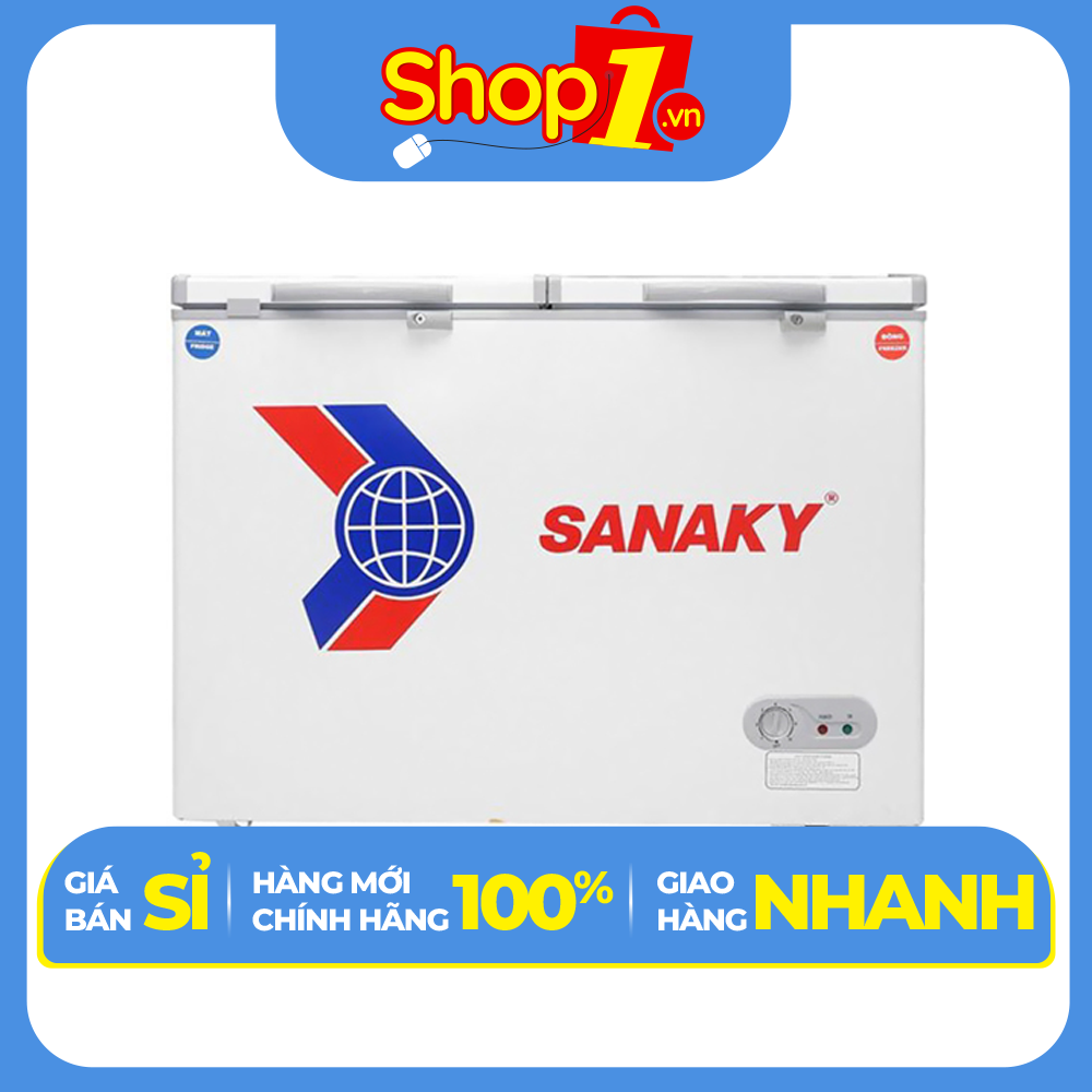 Tủ Đông Sanaky VH-285W2 2 Ngăn 2 Cánh Dàn Lạnh Nhôm - Hàng Chính Hãng