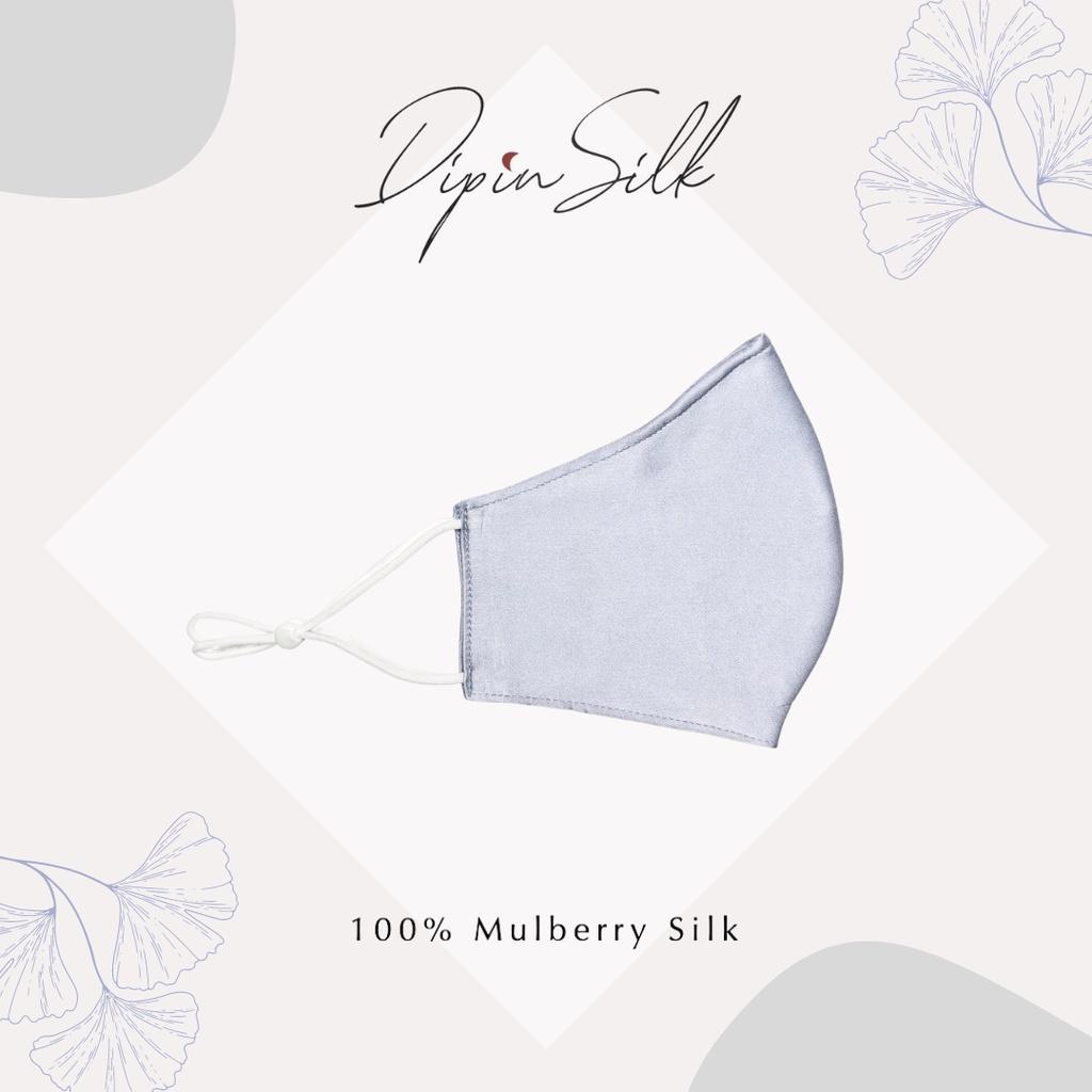 Khẩu Trang Lụa Tơ Tằm 100% Mulberry Silk 19mm - Có Lớp Bông Tằm Lọc Bụi Kháng Khuẩn Cao Cấp - Size M