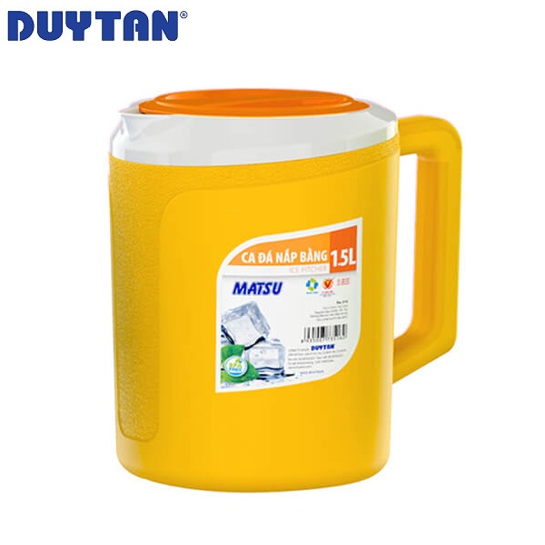 Ca đá nắp bằng nhựa Duy Tân Matsu 1.5 lít (14,5 x 19,4 x 18,7 cm) - 35162 - Giao màu ngẫu nhiên - Hàng chính hãng