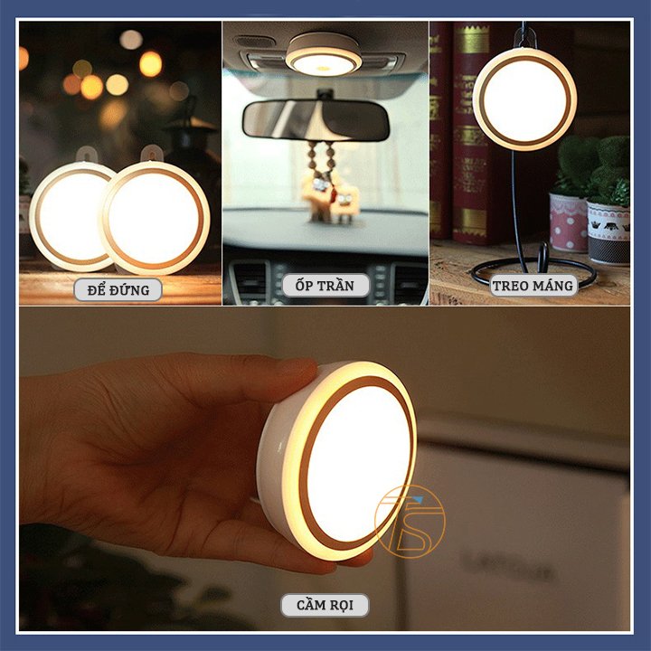 Đèn Ngủ Led Trần Hình Tròn Điều Khiển Từ Xa Bằng Remote Có Chế Độ Hẹn Giờ Điều Chỉnh Ánh Sáng Thông Minh