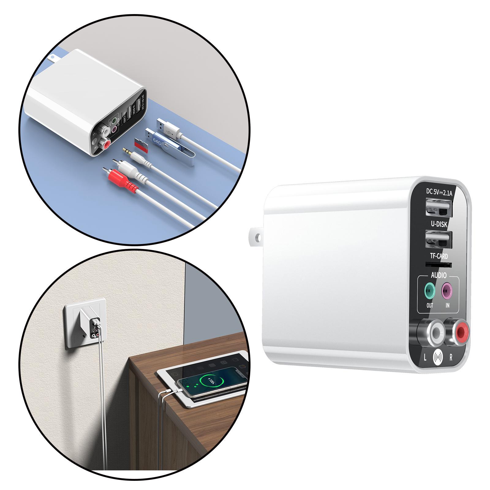 Bluetooth Adapter Receiver Transmitter Kit US Plug, APP + Infrared Remote Control