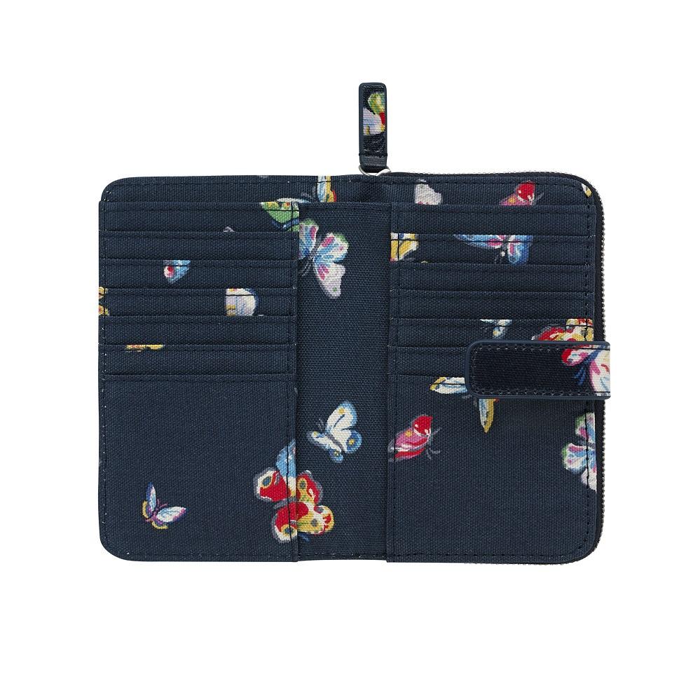 Cath Kidston - Ví cầm tay Folded Zip Wallet Butterflies - 1009989 - Navy